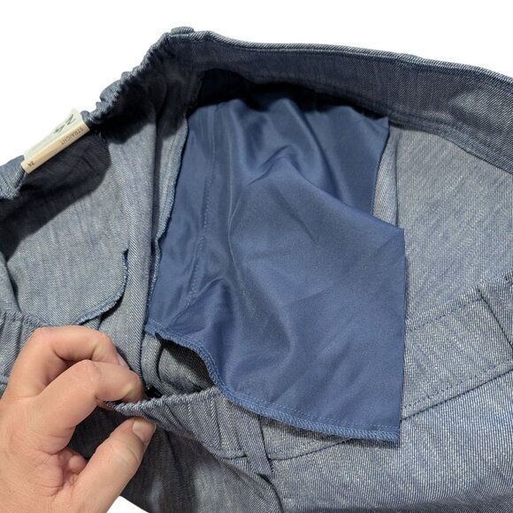 Lane Bryant Womens Straight Fit Chambray Pants Size 24 pockets Classic - Picture 12 of 12